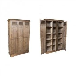 Remise ???? Armoire 3 Portes Bois Ciré L117 X P45 X H183 ????