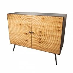 Bon marché ???? Bahut 2 Portes Fer + Bois Ciré Collection SUN L100 X P40 X H 82 ????