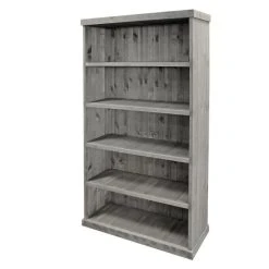 Le moins cher ???? Buffet 4 étagères L117 X P38 X H200cm Gris Clair ❤️