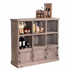 Meilleur prix ???? Buffet Bas Héritage Pin Vieilli 6 Cases 3 Portes L119 X P39 X H110cm ???? -Buffets Shop buffet bas heritage pin vieilli 6 cases 3 portes l119 x p39 x h110cm 30
