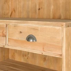 Offres ???? Buffet De Service H160cm, 2 Tiroirs, 2 Portes, Bois Massif, 100x49x160 Cm ???? -Buffets Shop buffet de service h160cm 2 tiroirs 2 portes bois massif 100x49x160 cm 04