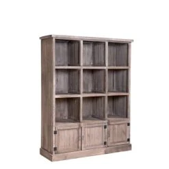 De gros ✔️ Buffet Haut Héritage 9 Cases 3 Portes Pin Vieilli L119 X P39 X H150cm ????