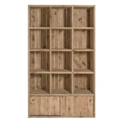 Meilleur prix ???? Buffet Haut Westside L119 X P45 X H200cm 12 Cases + 2 Portes Coulissantes ????
