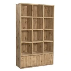 Meilleur prix ???? Buffet Haut Westside L119 X P45 X H200cm 12 Cases + 2 Portes Coulissantes ???? -Buffets Shop buffet haut westside l119 x p45 x h200cm 12 cases 2 portes coulissantes 03