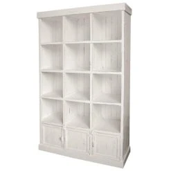 Le moins cher ???? Buffet Héritage Blanc Patiné 12 Cases H200 X L119cm ????