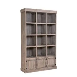 Budget ???? Buffet Héritage Pin Vieilli 12 Cases 3 Portes H200 X L119cm ????