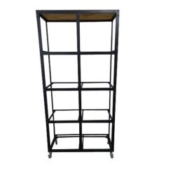 Vente flash ???? Cadre Haut Metal Et Bois L102 X P39.5 X H198 Cm ????