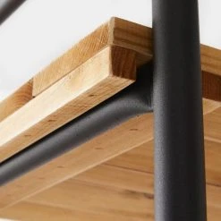 Budget ???? Chariot Boulanger Métal Noir Et Tablettes Bois L120 X P50 X H150cm ???? -Buffets Shop chariot boulanger metal noir et tablettes bois l120 x p50 x h150cm 06