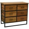 Nouveau ???? Commode En Bois Recyclé 6 Tiroirs 85x40x74,5 ❤️
