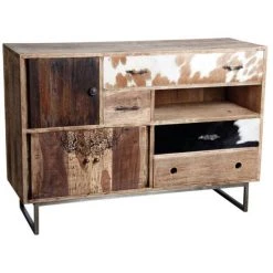 Acheter ???? Commode En Manguier Et Peau De Vache 115x40x80 ????