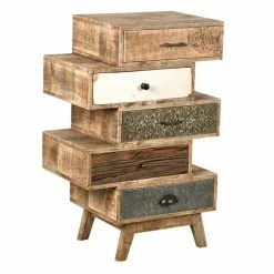 Meilleure affaire ???? Commode Zig-zag En Manguier 57x37x90 ????