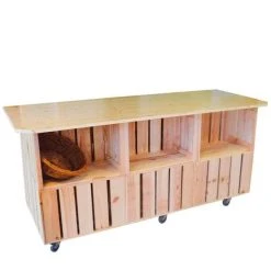 Le moins cher ???? Comptoir Central D'exposition Et Dégustation 16 Caisses Bois ❤️