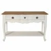 Vente flash ???? Console 1 Tiroir Blanc Patiné-plateau Ciré L120 X 40 X H80 ⌛
