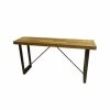 Bon marché ⭐ Console Fer Et Bois Ciré 160 X 40 H:80 ????