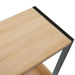 Vente flash ✨ Console Icub Double Plateau Scandinave 32x100x75 Cm Noir - Pin Naturel ✔️ -Buffets Shop console icub double plateau scandinave 32x100x75 cm noir pin naturel 04