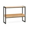 Acheter ???? Console Icub Double Plateau Scandinave 32x120x75 Cm Noir - Pin Naturel ????