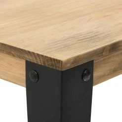 Nouveau ⌛ Console Lunds Anthracite-vieilli, Plateau Bois Massif 39x110x75cm ???? -Buffets Shop console lunds anthracite vieilli plateau bois massif 39x110x75cm 05