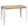 Acheter ???? Console Lunds Blanc-vieilli, Plateau Bois Massif Style Industriel 39x110x75cm ????