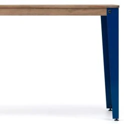 Bon marché ???? Console Lunds Bleu-vieilli, Plateau Bois Massif, Style Industriel 39x110x75cm ???? -Buffets Shop console lunds bleu vieilli plateau bois massif style industriel 39x110x75cm 03