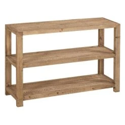 Coupon ???? Etagère 3 Niveaux Westside L119 X P39 X H80cm Bois Naturel ????
