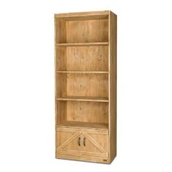 Page de garde -Buffets Shop etagere 4 niveaux 2 portes bois massif 79x39x195 cm 02