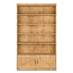 Grosses soldes ⭐ Etagère 5 Niveaux, 2 Portes, Bois Massif, 119x39x195 Cm ✔️