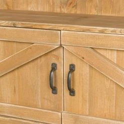 Grosses soldes ⭐ Etagère 5 Niveaux, 2 Portes, Bois Massif, 119x39x195 Cm ✔️ -Buffets Shop etagere 5 niveaux 2 portes bois massif 119x39x195 cm 04