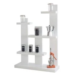 Meilleure affaire ???? Etagère 5 Niveaux Blanc L100 X P34 X H143.50 Cm ???? -Buffets Shop etagere 5 niveaux blanc l100 x p34 x h143 50 cm 01