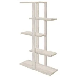 Meilleure affaire ???? Etagère 5 Niveaux Flexia Chêne Blanchi L90xP30xH165cm ????