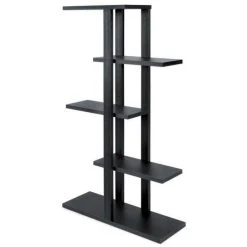 Nouveau ✨ Etagère 5 Niveaux Flexia Noir Vintage 90x30x165 Cm ????