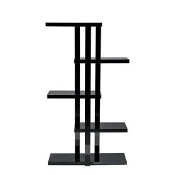 De gros ???? Etagère 5 Niveaux Noir Laqué L90 X P30 X H160 Cm ????