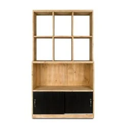 Meilleure affaire ???? Etagère 7 Casiers HATCH, Bois Massif, 100x49x175 Cm ????