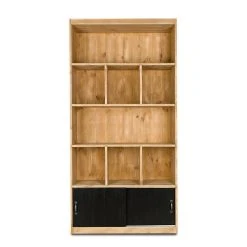 Meilleure vente ???? Etagère 8 Casiers HATCH, Bois Massif, 100x39x195 Cm ????