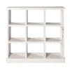 Budget ✔️ Etagère 9 Cases Héritage Double Face L119 X P39 X H110cm Pin Blanc Patiné ????