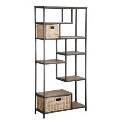 Remise ???? Etagère Asymétrique En Métal Et Bois 80x30x170 ????