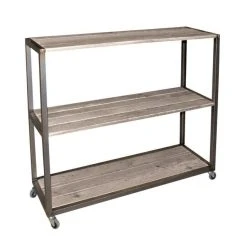 Offres ???? Etagère Basse Heritage Used 3 Niveaux Bois Métal L119 X P39 X H100cm ????