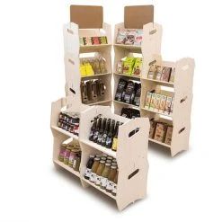 Vente flash ???? Étagère Bibliothèque IZZIBOOK© En Contreplaqué De Peuplier - 4 Modules ???? -Buffets Shop etagere bibliotheque izzibookc en contreplaque de peuplier 4 modules 04