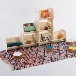 Vente flash ???? Étagère Bibliothèque IZZIBOOK© En Contreplaqué De Peuplier - 4 Modules ???? -Buffets Shop etagere bibliotheque izzibookc en contreplaque de peuplier 4 modules 05