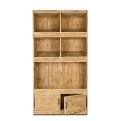 Page de garde -Buffets Shop etagere boulangere 3 niveaux 2 portes bois massif 105x49x195 cm 02