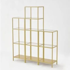 Promo ???? Etagère Cremagold L40 X P30 X H120 Cm ???? -Buffets Shop etagere cremagold l40 x p30 x h120 cm 03