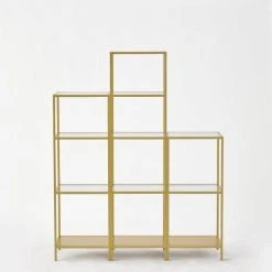 Promo ???? Etagère Cremagold L40 X P30 X H120 Cm ???? -Buffets Shop etagere cremagold l40 x p30 x h120 cm 04