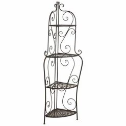 Offres ???? Etagère D'angle Pliante En Métal Vieilli 52x31x147 ❤️