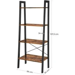 Coupon ???? Etagère échelle Métal Bois L56 X P34 X H137.5 Cm ???? -Buffets Shop etagere echelle metal bois l56 x p34 x h137 5 cm 03