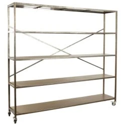 Grosses soldes ???? Etagère En Métal Sur Roulettes 203x42x184 ????