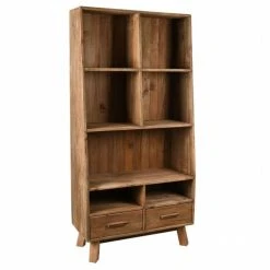 Remise ❤️ Étagère En Pin Recyclé 90x40x182 ⭐