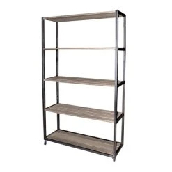 Sortie ???? Etagère Haute Héritage Used 4 Niveaux Bois Et Métal L119 X P39 X H195cm ⌛