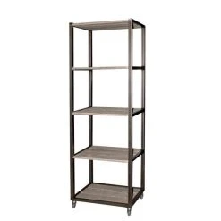 Meilleur prix ???? Etagère Haute Héritage Used 4 Niveaux Bois Et Métal L59 X P39 X H195cm ????