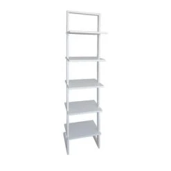 Meilleur prix ???? Etagère Inclinée Blanc Mat 5 Tablettes L.40 X P.33 X H.175cm ????