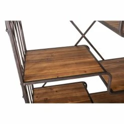 Meilleure vente ???? Etagère Industrielle Fer Et Bois Loft Fer Et Bois Ciré L93.5 X P40 X H180 ???? -Buffets Shop etagere industrielle fer et bois loft fer et bois cire l93 5 x p40 x h180 02