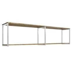 Tout neuf ???? Étagère Murale Double Icub Industriel Vintage 30x180x48cm 30mm. Blanc ????